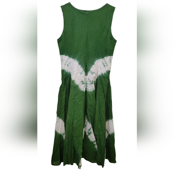 NWT Sakkas Windsong Tie Dye Green/White Two Way Dress Size Free/OS/0-16 - Picture 3 of 8